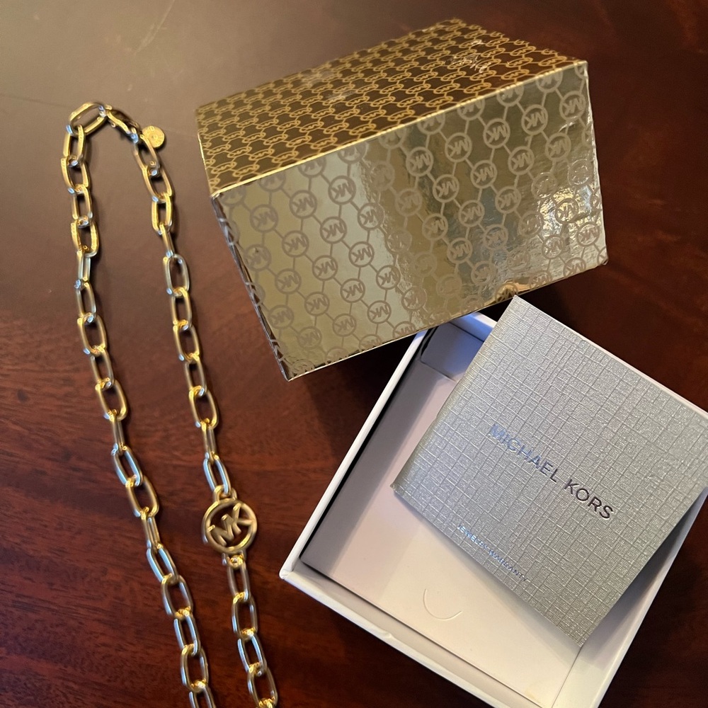 Michael Kors Gold and Silver Chain Necklace